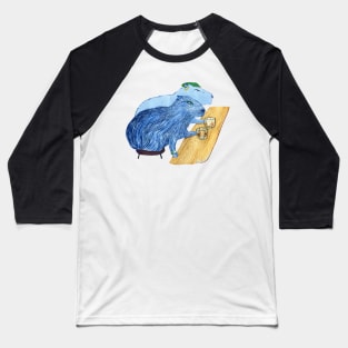 Blue Capybaras Drinking Baseball T-Shirt